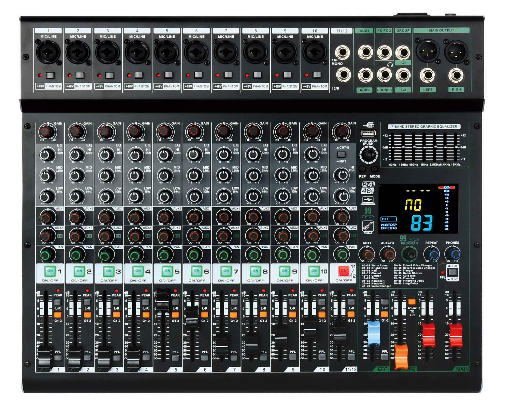 T系列调音台T8/T12/T16(图2)
